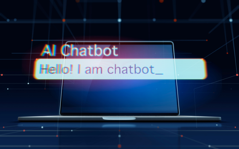 ai chatbox on a laptop